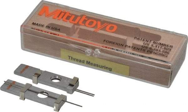 Mitutoyo - 20 TPI, 0.05 Inch Pitch, 2-1/4 Inch Long, Thread Pitch Diameter Measuring Wire - 0.0289 Inch Nominal Best Wire Diameter, 0.0433 Inch Nominal Constant, 3 Pieces - Industrial Tool & Supply