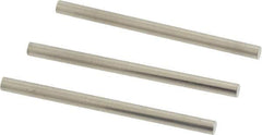 Van Keuren - 4 TPI, 1/4 Inch Pitch, 1-1/2 Inch Long, Thread Pitch Diameter Measuring Wire - 0.1291 Inch Nominal Best Wire Diameter, 0.1708 Inch Nominal Constant, 3 Pieces - Industrial Tool & Supply