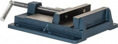 Interstate - 5-1/2" Jaw Opening Capacity x 1-7/64" Throat Depth, Horizontal Drill Press Vise - 6" Wide x 1-7/64" High Jaw, Stationary Base, Standard Speed, 10.86" OAL x 2.4" Overall Height, Cast Iron - Industrial Tool & Supply