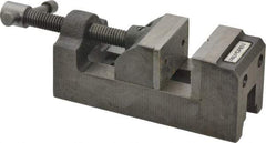 Palmgren - 1-1/2" Jaw Opening Capacity x 1" Throat Depth, Horizontal Drill Press Vise - 1-1/2" Wide Jaw, Stationary Base, Standard Speed, 5-1/8" OAL x 1-13/16" Overall Height, Cast Iron - Industrial Tool & Supply