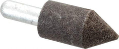 Grier Abrasives - 1" Diam 80 Grit 60° Included Angle Center Lap - Aluminum Oxide, Medium Grade, Extra Hard Density, Shank Mounted - Industrial Tool & Supply