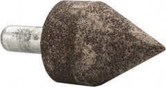 Grier Abrasives - 1-1/2" Diam 150 Grit 60° Included Angle Center Lap - Aluminum Oxide, Very Fine Grade, Extra Hard Density, Shank Mounted - Industrial Tool & Supply