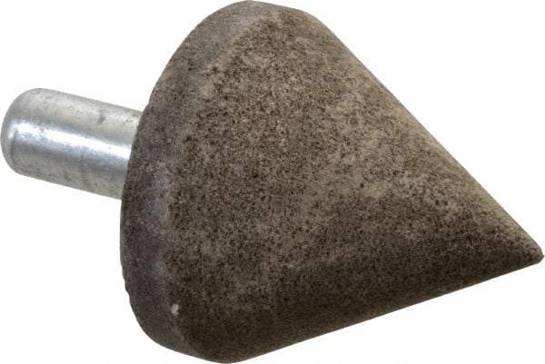 Grier Abrasives - 2" Diam 150 Grit 60° Included Angle Center Lap - Aluminum Oxide, Very Fine Grade, Extra Hard Density, Shank Mounted - Industrial Tool & Supply