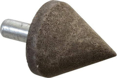 Grier Abrasives - 2" Diam 150 Grit 60° Included Angle Center Lap - Aluminum Oxide, Very Fine Grade, Extra Hard Density, Shank Mounted - Industrial Tool & Supply