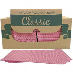 PRO-SOURCE - 1/4 Fold Food Service Wipes - Box, 22" x 12" Sheet Size, Pink - Industrial Tool & Supply