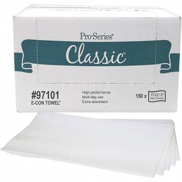 PRO-SOURCE - 1/4 Fold Food Service Wipes - Box, 21-1/2" x 13" Sheet Size, White - Industrial Tool & Supply