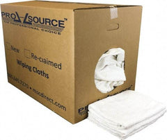 PRO-SOURCE - 40 Inch Long Virgin Terry Cotton Towels - White, Terry Cloth, Medium Lint, Box - Industrial Tool & Supply