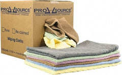 PRO-SOURCE - 16 Inch Long x 16 Inch Wide Virgin Car Wash Cotton Towels - Assorted Colors, Terry Cloth, Medium Lint, 5 Lbs. at 2 to 4 per Pound, Box - Industrial Tool & Supply