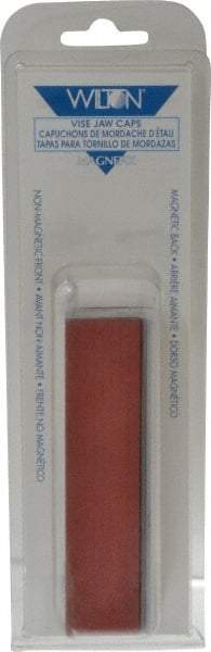 Wilton - 4-1/2" Jaw Width, Fiber Covered Aluminum, Vise Jaw Cap - Magnetic Attachment - Industrial Tool & Supply