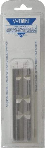 Wilton - 4-1/2" Jaw Width, Aluminum, Vise Jaw Cap - Magnetic Attachment - Industrial Tool & Supply