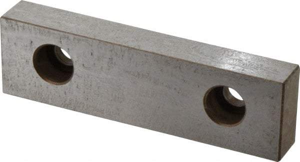 Kurt - 5" Wide x 1.485" High x 0.735" Thick, Flat/No Step Vise Jaw - Hard, Steel, Fixed Jaw, Compatible with 5" Vises - Industrial Tool & Supply
