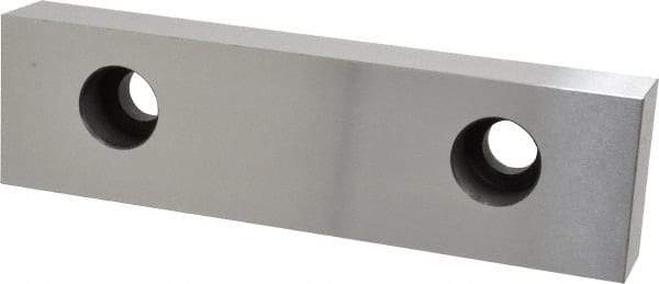 Kurt - 8" Wide x 2.2" High x 1.105" Thick, Flat/No Step Vise Jaw - Hard, Steel, Fixed Jaw, Compatible with 8" Vises - Industrial Tool & Supply