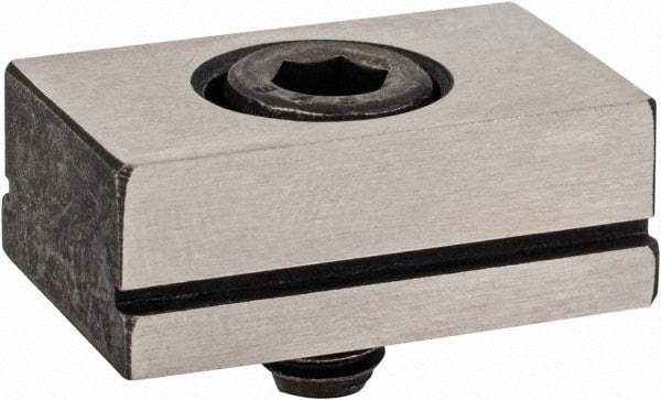 Kurt - 11/16" Base Width, 5/8" Slot Width, 1/4" Fastener Diam Compatibility, Step Fixture Key - 7/32" Slot Height, 0.12" Base Height, 1" OAL x 11/16" Overall Width x 3/8" Overall Height - Industrial Tool & Supply