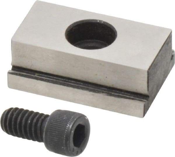 Kurt - 13/16" Base Width, 5/8" Slot Width, 1/4" Fastener Diam Compatibility, Step Fixture Key - 17/64" Slot Height, 0.156" Base Height, 1-1/4" OAL x 13/16" Overall Width x 7/16" Overall Height - Industrial Tool & Supply