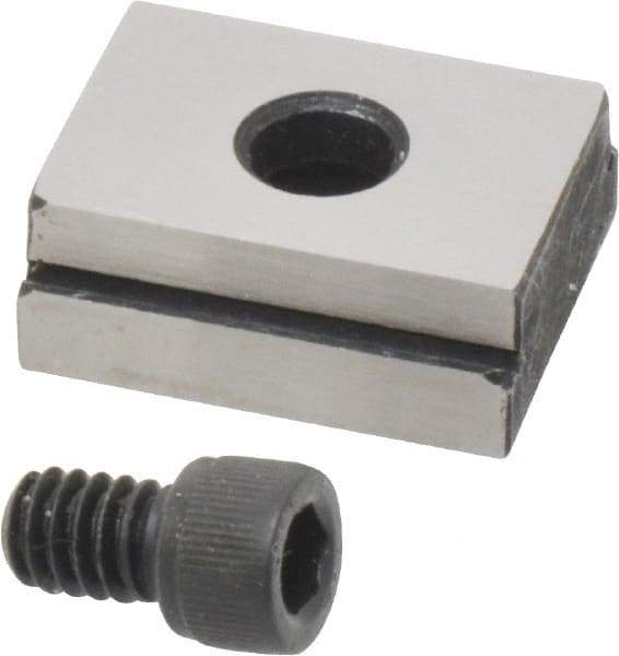 Kurt - 11/16" Base Width, 13/16" Slot Width, 1/4" Fastener Diam Compatibility, Step Fixture Key - 0.12" Slot Height, 7/32" Base Height, 1" OAL x 13/16" Overall Width x 3/8" Overall Height - Industrial Tool & Supply