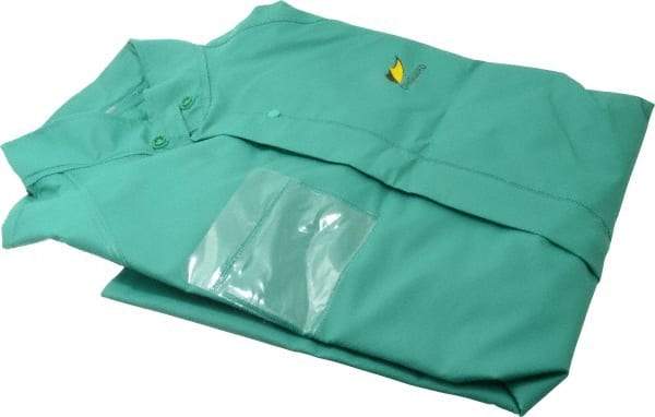 OnGuard - Size S, Green, Chemical, Rain, Flame Resistant/Retardant Jacket - 46" Chest, 1 Pocket - Industrial Tool & Supply