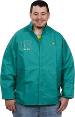 OnGuard - Size XL, Green, Chemical, Rain, Flame Resistant/Retardant Jacket - 58" Chest, 1 Pocket - Industrial Tool & Supply