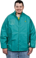 OnGuard - Size 2XL, Green, Chemical, Rain, Flame Resistant/Retardant Jacket - 62" Chest, 1 Pocket - Industrial Tool & Supply