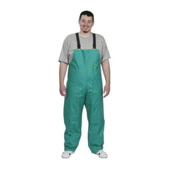OnGuard - Size M, Green, Chemical Bib Overall - 1 Pocket, Open Ankle, Open Wrist - Industrial Tool & Supply