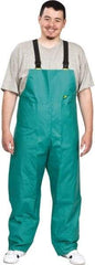 OnGuard - Size L, Green, Chemical Bib Overall - 1 Pocket, Open Ankle, Open Wrist - Industrial Tool & Supply