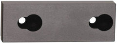 Kurt - 3.969" Wide x 1-3/8" High x 35/64" ThickFlat/No Step Vise Jaw - Steel, Fixed Jaw, Compatible with 4" Vises - Industrial Tool & Supply