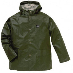 Helly Hansen - Size XL, Army Green, Rain Jacket - 44-46" Chest, 2 Pockets - Industrial Tool & Supply