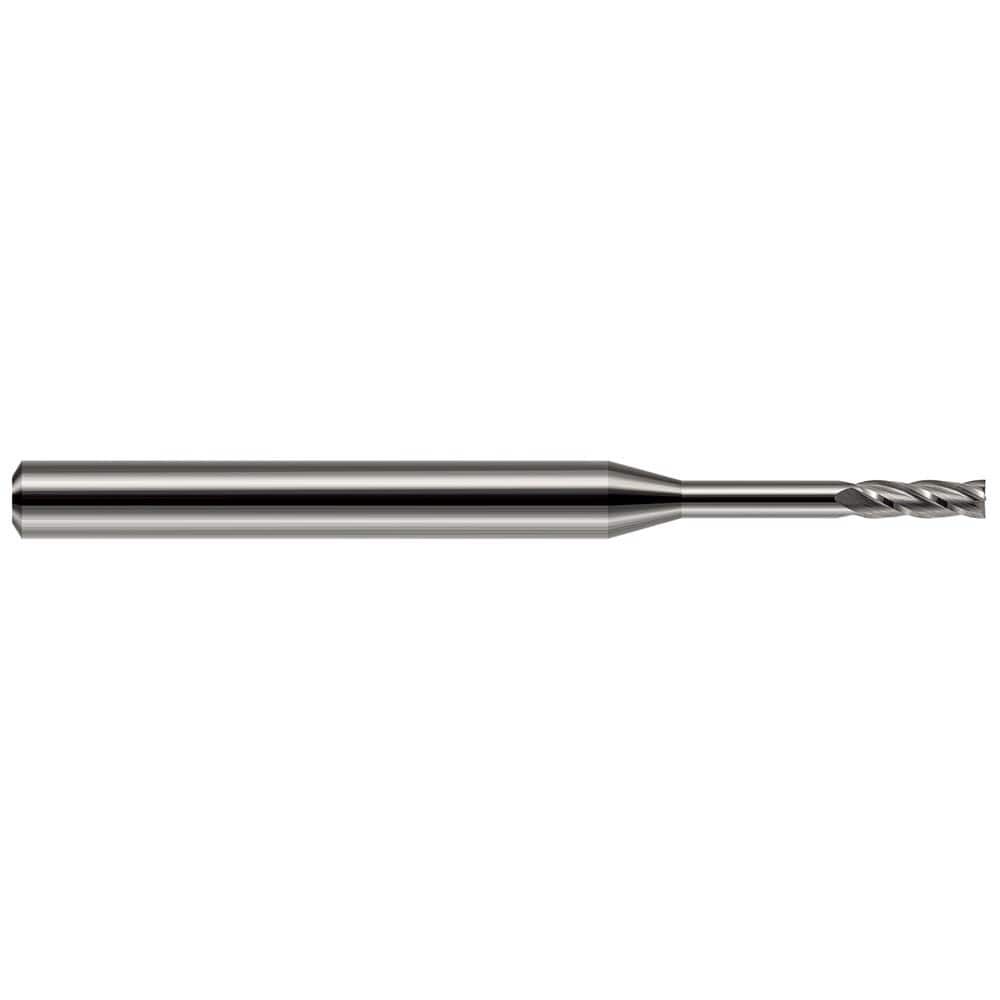 Square End Mill: 5/32'' Dia, 15/32'' LOC, 3/16'' Shank Dia, 2-1/2'' OAL, 4 Flutes, Solid Carbide Single End, Uncoated, 30 ° Helix, RH Cut, RH Flute