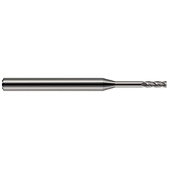 Square End Mill: 5/32'' Dia, 15/32'' LOC, 3/16'' Shank Dia, 2-1/2'' OAL, 4 Flutes, Solid Carbide Single End, Uncoated, 30 ° Helix, RH Cut, RH Flute