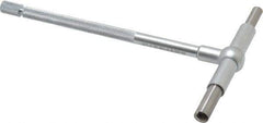 SPI - 2-1/8 to 3-1/2 Inch, 5-7/8 Inch Overall Length, Telescoping Gage - 5 Inch Long Handle, Hardened Tool Steel, Satin Chrome Finish - Industrial Tool & Supply