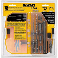 DeWALT - 10 Piece Carbide Tipped Masonry Anchor Installation Kit - For Use with SDS Rotary Hammers - Industrial Tool & Supply