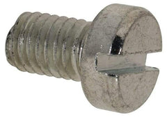 Value Collection - M5x0.80, 8mm Length Under Head Slotted Drive Machine Screw - Cheese Head, Grade 4.8 Steel, Zinc-Plated Finish, Without Washer - Industrial Tool & Supply