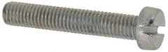 Value Collection - M5x0.80, 30mm Length Under Head Slotted Drive Machine Screw - Cheese Head, Grade 4.8 Steel, Zinc-Plated Finish, Without Washer - Industrial Tool & Supply