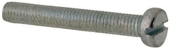 Value Collection - M5x0.80, 35mm Length Under Head Slotted Drive Machine Screw - Cheese Head, Grade 4.8 Steel, Zinc-Plated Finish, Without Washer - Industrial Tool & Supply