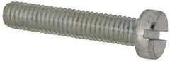 Value Collection - M6x1.00, 30mm Length Under Head Slotted Drive Machine Screw - Cheese Head, Grade 4.8 Steel, Zinc-Plated Finish, Without Washer - Industrial Tool & Supply