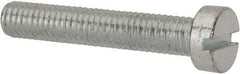 Value Collection - M6x1.00, 35mm Length Under Head Slotted Drive Machine Screw - Cheese Head, Grade 4.8 Steel, Zinc-Plated Finish, Without Washer - Industrial Tool & Supply