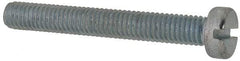 Value Collection - M6x1.00, 45mm Length Under Head Slotted Drive Machine Screw - Cheese Head, Grade 4.8 Steel, Zinc-Plated Finish, Without Washer - Industrial Tool & Supply