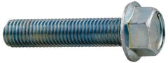 Value Collection - 1/4-20 UNC, 2-1/2" Length Under Head, Hex Drive Flange Bolt - 2-1/2" Thread Length, Grade 2 Steel, Serrated Flange, Zinc-Plated Finish - Industrial Tool & Supply