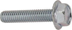 Value Collection - 5/16-18 UNC, 1-1/2" Length Under Head, Hex Drive Flange Bolt - 1-1/2" Thread Length, Grade 2 Steel, Serrated Flange, Zinc-Plated Finish - Industrial Tool & Supply