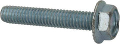 Value Collection - 5/16-18 UNC, 1-3/4" Length Under Head, Hex Drive Flange Bolt - 1-3/4" Thread Length, Grade 2 Steel, Serrated Flange, Zinc-Plated Finish - Industrial Tool & Supply