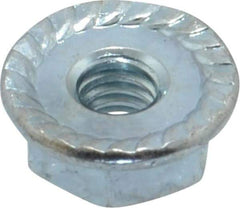 Value Collection - #8-32, 15/32" Flange Diam, Serrated Flange Nut - Grade Grade 2 Steel, Zinc-Plated Finish, 0.203" Flange Height - Industrial Tool & Supply