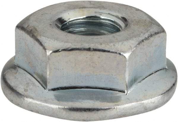 Value Collection - #12-24, 19/32" Flange Diam, Serrated Flange Nut - Grade Grade 2 Steel, Zinc-Plated Finish, 0.236" Flange Height - Industrial Tool & Supply