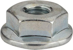 Value Collection - #12-24, 19/32" Flange Diam, Serrated Flange Nut - Grade Grade 2 Steel, Zinc-Plated Finish, 0.236" Flange Height - Industrial Tool & Supply