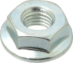 Value Collection - 1/4-28, 19/32" Flange Diam, Serrated Flange Nut - Grade Grade 2 Steel, Zinc-Plated Finish, 0.236" Flange Height - Industrial Tool & Supply
