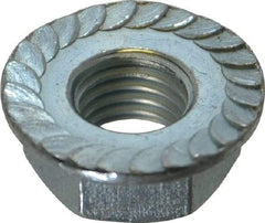 Value Collection - 5/16-24, 0.68" Flange Diam, Serrated Flange Nut - Grade Grade 2 Steel, Zinc-Plated Finish, 0.283" Flange Height - Industrial Tool & Supply