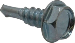 Value Collection - #10, Hex Washer Head, Hex Drive, 5/8" Length Under Head, #3 Point, Self Drilling Screw - Grade 1016-1024 Steel, Zinc-Plated Finish - Industrial Tool & Supply