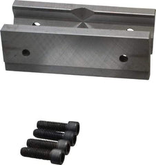 Cardinal Tool - 6" Wide x 2mm High, Step Vise Jaw - Hard, Steel, Fixed Jaw, Compatible with 6" Vises - Industrial Tool & Supply