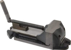 Cardinal Tool - 3" Jaw Opening Capacity x 1-1/2" Throat Depth, Horizontal Drill Press Vise - 3" Wide Jaw, Stationary Base, Rapid Action, 9" OAL x 2-9/16" Overall Height, Steel - Industrial Tool & Supply