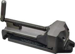 Cardinal Tool - 4" Jaw Opening Capacity x 1-1/2" Throat Depth, Horizontal Drill Press Vise - 4" Wide Jaw, Stationary Base, Rapid Action, 11-1/2" OAL x 2-7/8" Overall Height, Steel - Industrial Tool & Supply