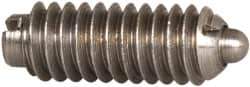 Gibraltar - 8-32, 7/16" Thread Length, 0.052" Plunger Projection, Stainless Steel Threaded Spring Plunger - 0.07" Max Plunger Diam, 0.437" Plunger Length, 0.5 Lb Init End Force, 1.5 Lb Final End Force - Industrial Tool & Supply