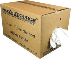 PRO-SOURCE - Wide Virgin Cotton Rags - White, Fleece and Sweatshirt, Low Lint, 25 Lbs. at 3 to 4 per Pound, Box - Industrial Tool & Supply